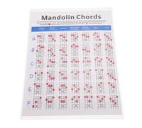 UPKOCH 1pc Creative Mandolin Chord Chart Coated Lightweight Fretboard Notes for Beginners Mandolin Practice Diagram and Portable Music Accessory