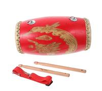 UPKOCH 1pc Dragon Pattern Cowhide Waist Drum Performance Drum for Dance Suitable for Adults and Boy Girl Portable and Lightweight for Cultural Events and Festivals Red