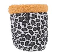 UPKOCH 1Pc Hamster House Bed Leopard Pattern Pet Sleeping Nest Warm and Windproof Hideout for Hedgehogs Squirrels and Small Animals Convenient Cleaning Cozy Winter Retreat