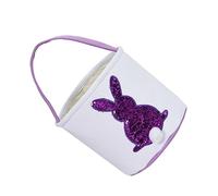 UPKOCH 1pc Rabbit Present Bag Figurines Filler Plush Kit Stuffer Wicker Cupcake Snacks Edible Birthday Fruit Basket Funny Animal Pool Tubes Fidget Token Reward Pink Neon Cotton Purple