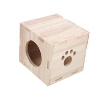 UPKOCH 1Pc Versatile Hamster Cabin Sturdy Wooden Hut for Small Pets Fun Playhouse Cozy Home Decor for Hamsters Guinea Pigs and Other Small Animals