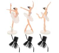 UPKOCH 1set Ballet Girl Cake Topper Decoration Elegant and Tulle Skirt Miniatures for Birthday Parties for Ballet-themed Celebrations and Cake Decor