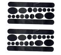 UPKOCH 1set Bike Frame Protection Stickers Carbon Pattern Black Lightweight Decals Residue for Bicycle Frame Chainstay Protection 2sheets
