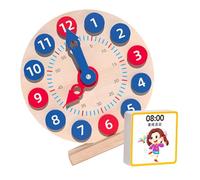 UPKOCH 1set Boy Girl Educational Clock Toy Portable Math Teaching Clock for Learning Colors Numbers Promotes Hand-eye Coordination and Logical Thinking Skills for Preschoolers