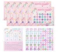 UPKOCH 1set Boy Girl Potty Training Charts with Reusable Stickers for Boys and Girls Encourages Toilet Routine Development Safe Materials Easy Application