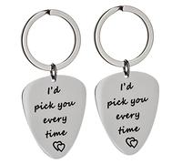 UPKOCH 1set Creative Valentine's Day Guitar Key Chains Couple Accessories for Musicians for Him Her