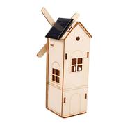 UPKOCH 1Set DIY Solar Windmill Science Kit for Unfinished Wooden Model Plaything Educational Solar for Creative Learning and Fun Assembly Projects