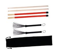 UPKOCH 1set Drum Accessory Steel Wire Brushes and for Jazz and Practice Sessions Includes Soft Storage Bag
