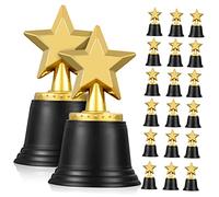 UPKOCH 1set Five Point Star Plastic Trophy Mini Competition Awards for Party Game Prizes Classroom Rewards Lightweight Durable Award Trophies 20pcs