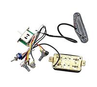 UPKOCH 1set Guitar Wiring Control Plate for Dual Pickup Electric Guitar Lightweight Design Easy to Install for Beginners