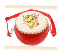 UPKOCH 1set Hand Drum Boys and Girls Musical Instrument Dragon Pattern for Early Education Percussion Toy for Toddlers Includes Drumstick and Strap for Rhythm Learning