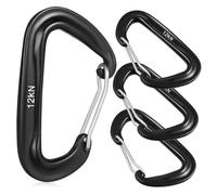 UPKOCH 1set Heavy Duty Metal D Shape Carabiner Clips High Strength Outdoor Climbing Lock Chain Hooks for Camping Hiking Tent Gear Lightweight and Portable 4pcs