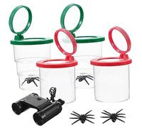 UPKOCH 1set Insect Observation Kit Insect Collecting Jars Binoculars for Outdoor Exploration Science Learning Nature Observation Safe Portable Educational Tools