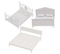 UPKOCH 1set Miniature Bed Model Kit Realistic Dollhouse Furniture for Boys and Girls Creative Indoor Hands Learning for Mini Craft