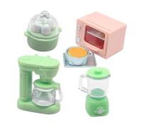 UPKOCH 1set Miniature Kitchen Accessories for Dollhouse Realistic Kitchen Decor Props for Pretend Play Includes Mini Oven Maker Juicer and Cooker for Creative Playtime