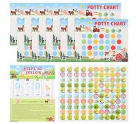 UPKOCH 1set Potty Training Sticker Chart for Toddlers Encourages Independent Toilet Use with Reusable Stickers Safe and Gentle Materials for Boys and Girls Establishes Consistent Toilet
