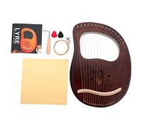 UPKOCH 1set Retro Tone Wooden Lyre Harp for Beginners Complete Extra Strings Tuning Wrench Cleaning Cloth and Picks for Music Enthusiasts and Boys and Girls