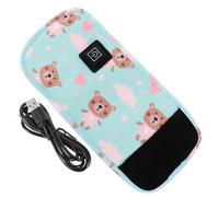UPKOCH 1set USB Charging Insulated Bottle Warmer Sleeve Car Heater Cover for Milk Breast for Travel Quick Heating Safe Nutritious