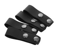 UPKOCH 1set Wide Belt Keepers with Snap Button Sturdy Pu Strap Clips for Duty Belt Replacement Portable Elastic Loops for Outdoor Gear and Tools Comfortable Secure Waist Fixers 4pcs