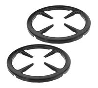 UPKOCH 2 Pack 5.9" Iron Gas Ring Reducer Set - Small Pot Stand for Stovetop Espresso Makers, Non-Slip Burner Stabilizer for Coffee Brewing & Small Saucepan, Universal Gas Hob Accessories (Black)