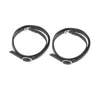 UPKOCH 2 Pairs High Heel Shoelace Straps for Women Heels Cross Style Anti-slip Leather Shoe Laces Extenders in Mirror Black Detachable Glamorous Accessories for Pumps and Sandals