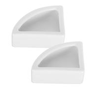 UPKOCH 2 Pcs Anti-Escape Reptile Food and Water Bowl Set Ceramic Feeding Dish for Lizards Snakes and Tortoises Medium Size White