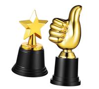 UPKOCH 2 Pcs Decorative Trophy and Thumb Up Sports Trophy Cups with Shining Coating Versatile Winner Prizes for Competitions Awards and Party Decorations