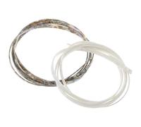 UPKOCH 2 Pcs Guitar Binding Strips 1640×6×1.5mm Abalone Shell and White Iridescent Color Purfling for Acoustic, Classical Electric Guitar Body Trim and Soundhole Rosette Decoration