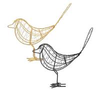 UPKOCH 2 Pcs Iron Wire Bird Figurine Decor, Sturdy and Lightweight Metal Craft in Elegant Bird Shape for Bedroom and Home Desktop Decoration