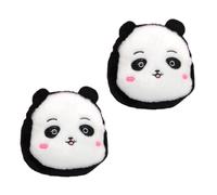 UPKOCH 2 Pieces Plush Coin Bag and Change Storage Pouch Soft Cartoon Panda Design Mini Wallet Set for Girls and Women Portable Travel Accessories