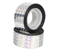 UPKOCH 2 Rolls Reflective Bird Scaring Tapes Double Sided Holographic Garden Bird Deterrent Ribbons High Reflectivity for Orchards Balconies Vegetable Beds Outdoor Use