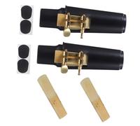 UPKOCH 2 Sets Alto Saxophone Mouthpiece Kit Complete Woodwind Instrument Accessories with Cushions Caps and Reeds for Enhanced Comfort and Performance