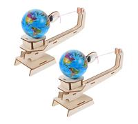 UPKOCH 2 Sets Educational Stem Gravity and Physics Experiment Kit for Wooden Space with Earth-moon Gravity Globe Puzzle Science Learning for Early Motor Skills and Creative Exploration