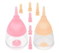 UPKOCH 2 Sets Ergonomic Kitten Nursing Bottle Set with Controlled Flow Silicone Nipples for Newborn Kittens and Puppies Small Animals Feeding Kit