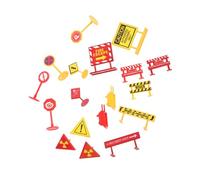 UPKOCH 2 Sets Mini Traffic Sign Playset for Compact Road Signs Educational Traffic Signal Model for Childrens and Pretend Play