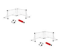 UPKOCH 2 Sets Portable Inflatable Football Training Set with Collapsible Doors Football and Inflator Pump Outdoor Soccer Goal for Indoor and Backyard Play Durable and Safe Design