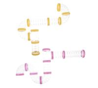 UPKOCH 2 Sets Transparent Hamster Tunnel Tube DIY Play Tunnel Kit for Small Animals Modular Chew-resistant Plastic Cage Extension with Easy-clean Connection Track for Hamsters Mice and