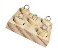 UPKOCH 2 Sets Wooden Parrot Puzzle Bird Intelligence Training Plaything Conure for Cage Birds Interactive Foraging Supply