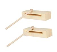 UPKOCH 2 Sets Wooden Rhythm Sticks Percussion Instruments with Mallets Versatile Musical Blocks for Classroom Bands and Performances Enhance Sound and Rhythm