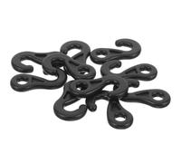 UPKOCH 20PCS Black POM Outdoor Tent Rope Hooks Camping Tent Accessories Wear-Resistant Cord Hooks and Rope Hanging