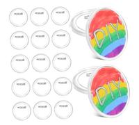 UPKOCH 20pcs Clear Acrylic Button Badge Pins Scratch Resistant Transparent Pin Badges for Backpacks Clothing Hats DIY Craft Making