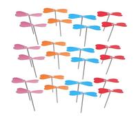 UPKOCH 20pcs Hand Helicopter Bamboo Dragonfly Flying Outdoor DIY Creative Motor Skill Builder for Boys and Interactive Rubbing Flying for Outdoor Games and Learning