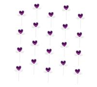 UPKOCH 20Pcs Heart Wings Cake Topper Random Color Angel Wings Picks for Birthday Wedding Shower Cupcake Decoration Party Food Safe Cake Inserts Random Color