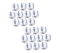 UPKOCH 20pcs Math Teaching Dice Set Portable Mathematical Dice for Classroom Supplies Printed Design for Critical Thinking and Problem Solving Development