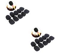 UPKOCH 20pcs Microphone Windscreen Covers Black Pads for Standard Microphones Noise Reduction Comfortable Fit Replacement for Lost Broken Cushions
