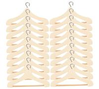 UPKOCH 20Pcs Mini Doll Clothes Hangers Lifelike Tiny Hanging Hangers for Dollhouse Decor Sturdy Mini House Supplies for Doll Dresses and Clothing