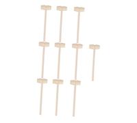 UPKOCH 20pcs Mini Wooden Mallets Smooth Polished Cake Hammers with Ergonomic Handles for Safe Play DIY Crafts Kindergarten Activities and Easter Egg Tapping