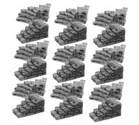 UPKOCH 20pcs Miniature Resin Dollhouse Steps Stairs Realistic Stone Texture Mini Stair Decoration for Fairy Garden Bonsai and Tiny House DIY Accessories and Depth