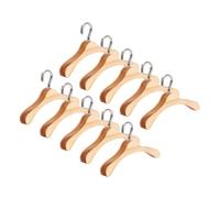 UPKOCH 20pcs Miniature Wooden Doll Clothes Hangers Smooth Finish Clothes Rack for Dollhouse Storage Wood Construction Stylish Compact Design for Organizing Doll Outfits