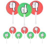 UPKOCH 20Pcs Plastic Voting Thumbs Paddles Yes or No Classroom Signs for Teachers with Green and Red Colors Versatile Application for Quizzes and Group Discussions